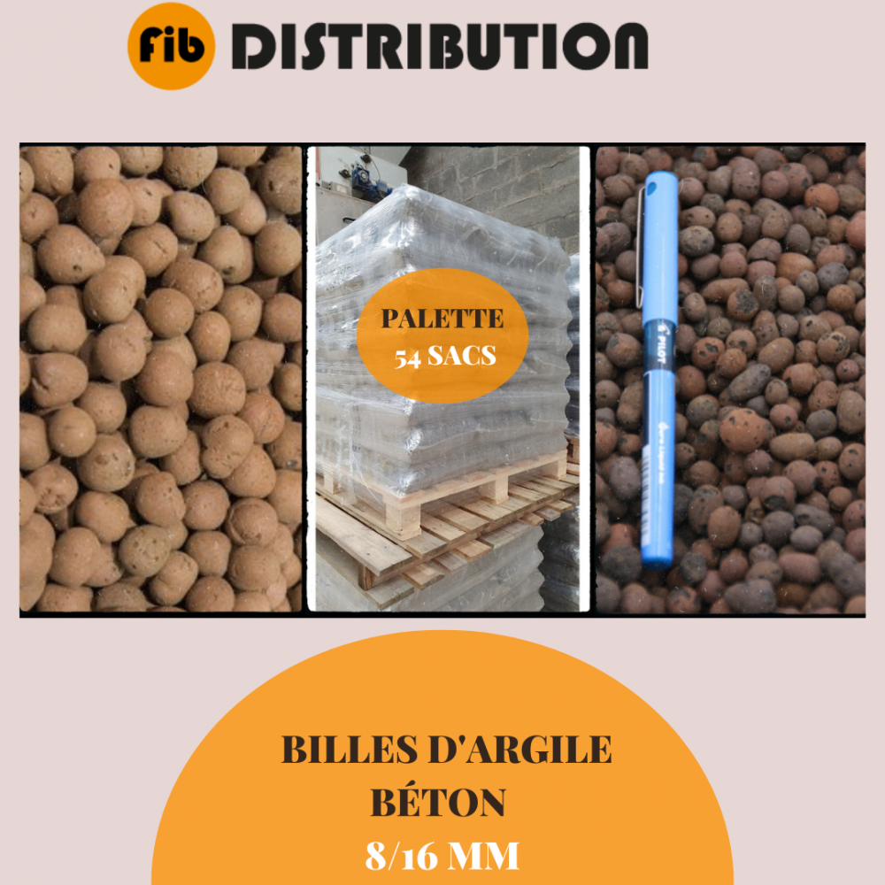 BILLES D'ARGILE BETON 8/16 en Big Bag