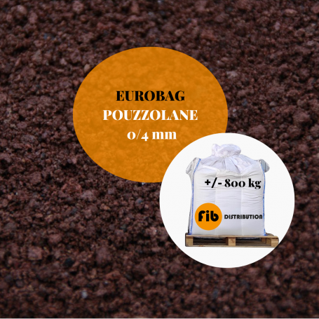 Pouzzolane granulométrie 0/4 mm.. sac de 17 kg