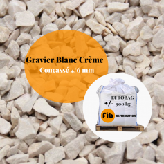 Gravier Blanc crème.. 4/6 concassé . EuroBag 950Kgs