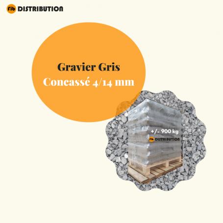 Gravier Concassé Gris 4/14 mm - sac de 25kg